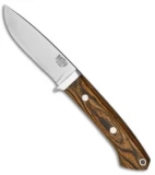 Bark River Classic Drop Point Knife Fixed Blade Bocote Wood (3.75" Elmax)