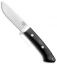 Bark River Classic Drop Point Knife Fixed Blade Black Micarta (3.75" Elmax)