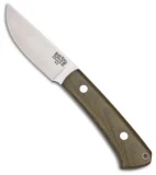 Bark River Woodland Fixed Blade Knife Green Canvas Micarta (3.125" Satin)