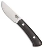 Bark River Woodland Fixed Blade Knife Black Canvas Micarta (3.125" Satin)