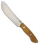 Bark River Kalahari II Fixed Blade Knife Natural Canvas Micarta (6.875" Satin)