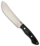 Bark River Kalahari II Fixed Blade Knife Black Canvas Micarta (6.875" Satin)