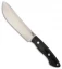 Bark River Kalahari II Fixed Blade Knife Black Canvas Micarta (6.875" Satin)