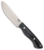 Bark River Kalahari Hunter Fixed Blade Knife Black Canvas Micarta (4.5" Satin)