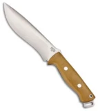 Bark River Knives Bravo Strike Force Knife Natural Canvas Micarta (6.75" Satin)