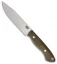 Bark River Sahara Hunter Fixed Blade Knife Green Canvas Micarta (5" Satin)