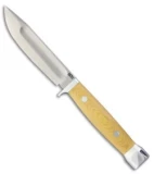 Bark River Canoe Fixed Blade Knife Antique Ivory Canvas Micarta (4.5" A-2)