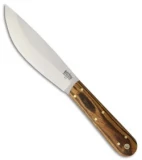 Bark River Hudson Bay Trade Fixed Blade Knife Bocote Wood (5.5" A-2)
