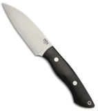 Bark River Bush Seax Fixed Blade Knife Black Canvas Micarta (4.875" A-2)