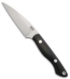 Bark River Mini Bush Seax Fixed Blade Knife Black Canvas Micarta (3.75" A-2)