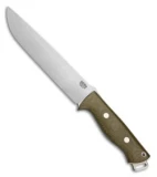 Bark River Bravo II 3V Fixed Blade Knife Green Canvas Micarta (7.00" CPM-3V)