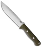 Bark River Knives Bravo 1.5 Field Knife Green Canvas Micarta (5.75" CPM-3V)