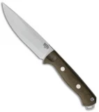 Bark River Bravo Vortex Rampless Fixed Blade Knife Green Micarta (5.5" A-2)