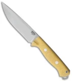 Bark River Bravo Vortex Rampless Fixed Blade Knife Ivory Micarta (5.5" A-2)