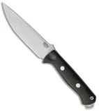 Bark River Bravo Vortex Fixed Blade Knife Black Canvas Micarta (5.5" A-2)