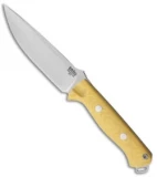 Bark River Bravo Vortex Fixed Blade Knife Antique Ivory Micarta (5.5" A-2)