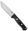 Bark River Bravo 1.25 Fixed Blade Knife Black Canvas Micarta (5" A2 Satin)