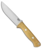 Bark River Bravo 1.25 Fixed Blade Knife Ivory Canvas Micarta (5" A2 Satin)