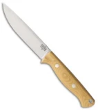 Bark River Gunny Vortex Rampless Fixed Blade Knife Antique Micarta (4.75" A-2)