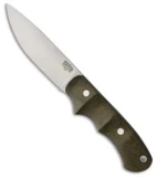 Bark River Trakker Companion Fixed Blade Green Canvas Micarta (4.125" Satin)