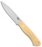 Bark River Knives Aurora Bushcraft Knife Ivory Canvas Micarta (4.5" Satin)