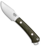 Bark River Knives Trailmate Fixed Blade Knife Green Canvas Micarta (3" Satin)