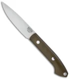 Bark River Bird & Trout Fixed Blade Knife Green Canvas Micarta (3.625" Elmax)