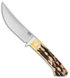 Bark River Classic Trailing Point Hunter Fixed Blade Knife Bone (4.5" CPM-154)