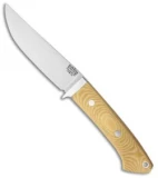 Bark River Classic Clip Point Hunter Fixed Blade Knife Ivory Micarta (4.5" 3V)