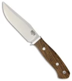 Bark River Matterhorn Fixed Blade Knife Bocote Wood (4.5" Satin)