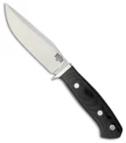 Bark River Matterhorn Fixed Blade Knife Black Canvas Micarta (4.5" Satin)