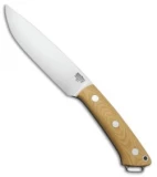 Bark River Fox River II Fixed Blade Knife Antique Ivory Canvas Micarta (5" A-2)