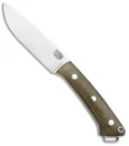 Bark River Fox River Fixed Blade Knife Green Canvas Micarta (4" CPM-3V)