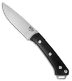 Bark River Fox River Fixed Blade Knife Black Canvas Micarta (4" A-2)