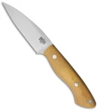 Bark River Bush Seax Bantam Fixed Blade Knife Antique Ivory Micarta (4" A-2)