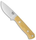 Bark River Bravo Necker Fixed Blade Knife Yellow Micarta (2.75" Satin)