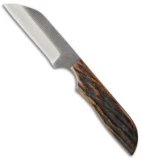 Anza Knives WK-4AJB Fixed Blade Knife Amber Jigged Bone (3" Satin)