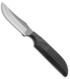 Anza Knives SP2-M Fixed Blade Knife Black Canvas Micarta (3.5" Satin)