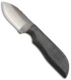 Anza Knives S-M Fixed Blade Knife Black Canvas Micarta (2.625" Satin)