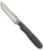 Anza Knives NK-M Fixed Blade Knife Black Canvas Micarta (3.25" Satin)