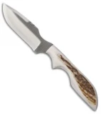Anza Knives Mini SWAT FE Fixed Blade Knife Full Stag (3" Satin)