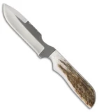 Anza Knives MC-9FE Fixed Blade Knife Full Stag (4.75" Satin)