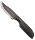 Anza Knives LBK-M Fixed Blade Knife Black Canvas Micarta (2.625 Black)