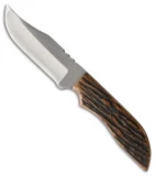 Anza Knives JWK-1 Fixed Blade Knife Amber Bone (4.00" Satin)