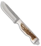 Anza Knives Boddington Tactical Hunter Fixed Blade Elk Bone (4.25" Gray)