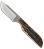 Anza Knives 81-AJB Fixed Blade Knife Amber Bone (2.5" Satin)