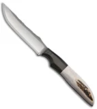 Anza Knives 711-E Fixed Blade Knife Elk/Micarta (4.125" Satin)