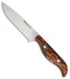 DogBite Knives All Around Knife Fixed Blade Knife Orange Kirinite (4.25" Satin)