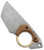 Menovade STUN Fixed Blade Neck Knife Coyote Tan G-10 (2" Stonewash)