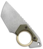 Menovade STUN Fixed Blade Neck Knife OD Green G-10 (2" Stonewash)